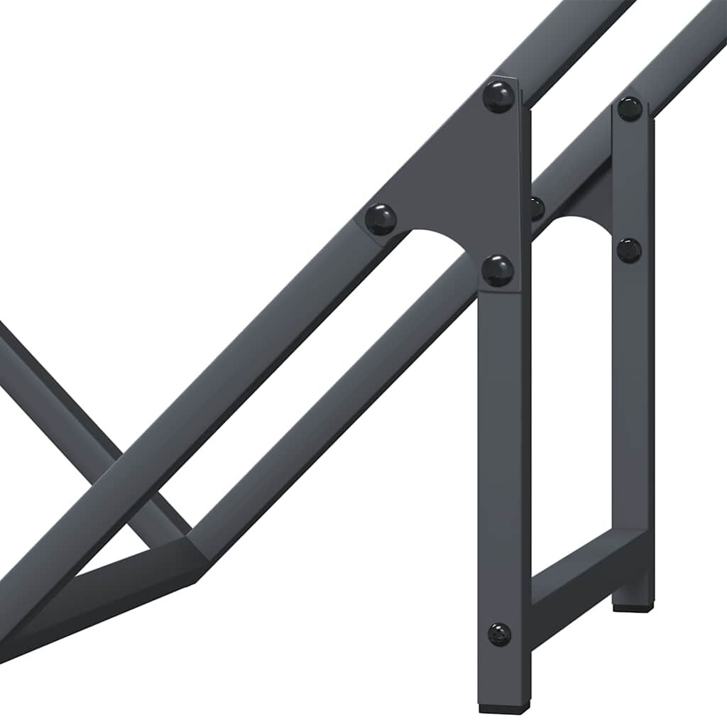 vidaXL Ράφι για καυσόξυλα Ανθρακί 60x25x60 cm Ατσάλι ψυχρής έλασης