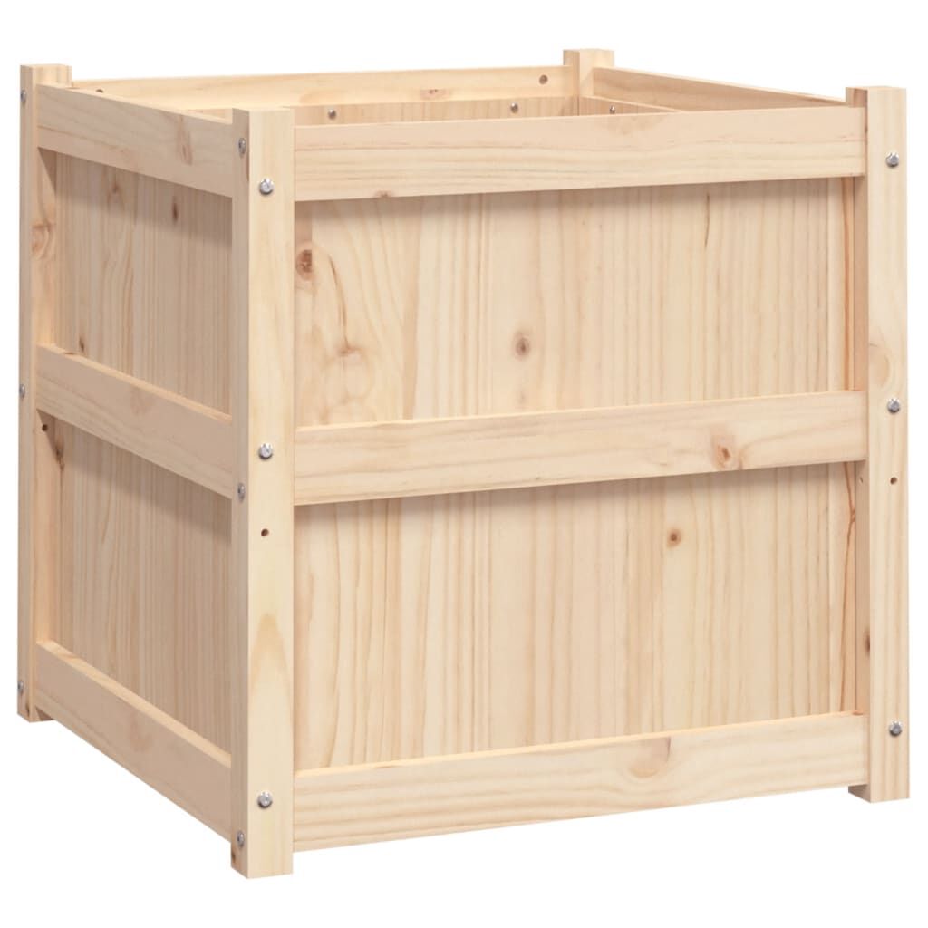 vidaXL Ζαρντινιέρα 60 x 60 x 60 εκ. από Μασίφ Ξύλο Πεύκου