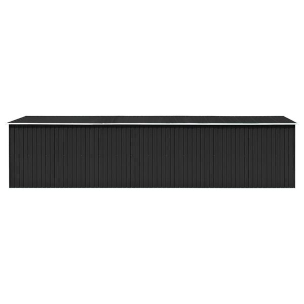 vidaXL Αποθήκη Κήπου Ανθρακί 257 x 779 x 181 εκ. Γαλβανισμένο Ατσάλι