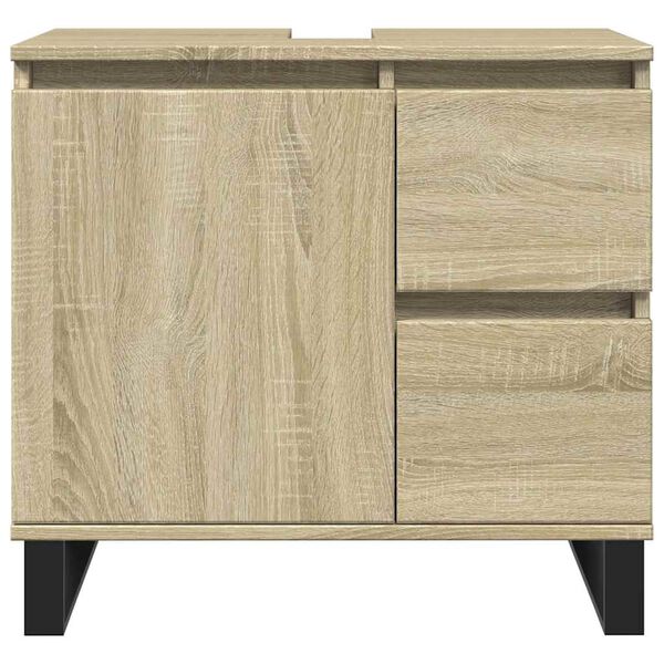 vidaXL Ντουλάπι Μπάνιου Sonoma Δρυς 65x33x60 εκ. Επεξεργασμένο Ξύλο