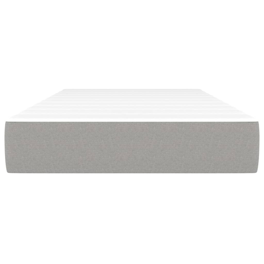 vidaXL Στρώμα με Pocket Springs Ανοιχτό Γκρι 100x200x20 εκ. Υφασμάτινο