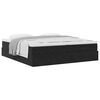 vidaXL Οθωμανικό κρεβάτι με στρώματα Μαύρο 200x200cm Velvet