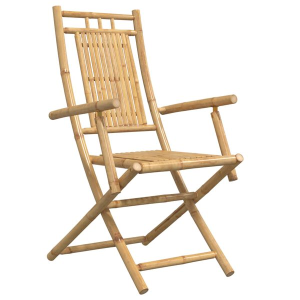 vidaXL Καρέκλες Κήπου Πτυσσόμενες 4 τεμ. 53x66x99 εκ. από Μπαμπού