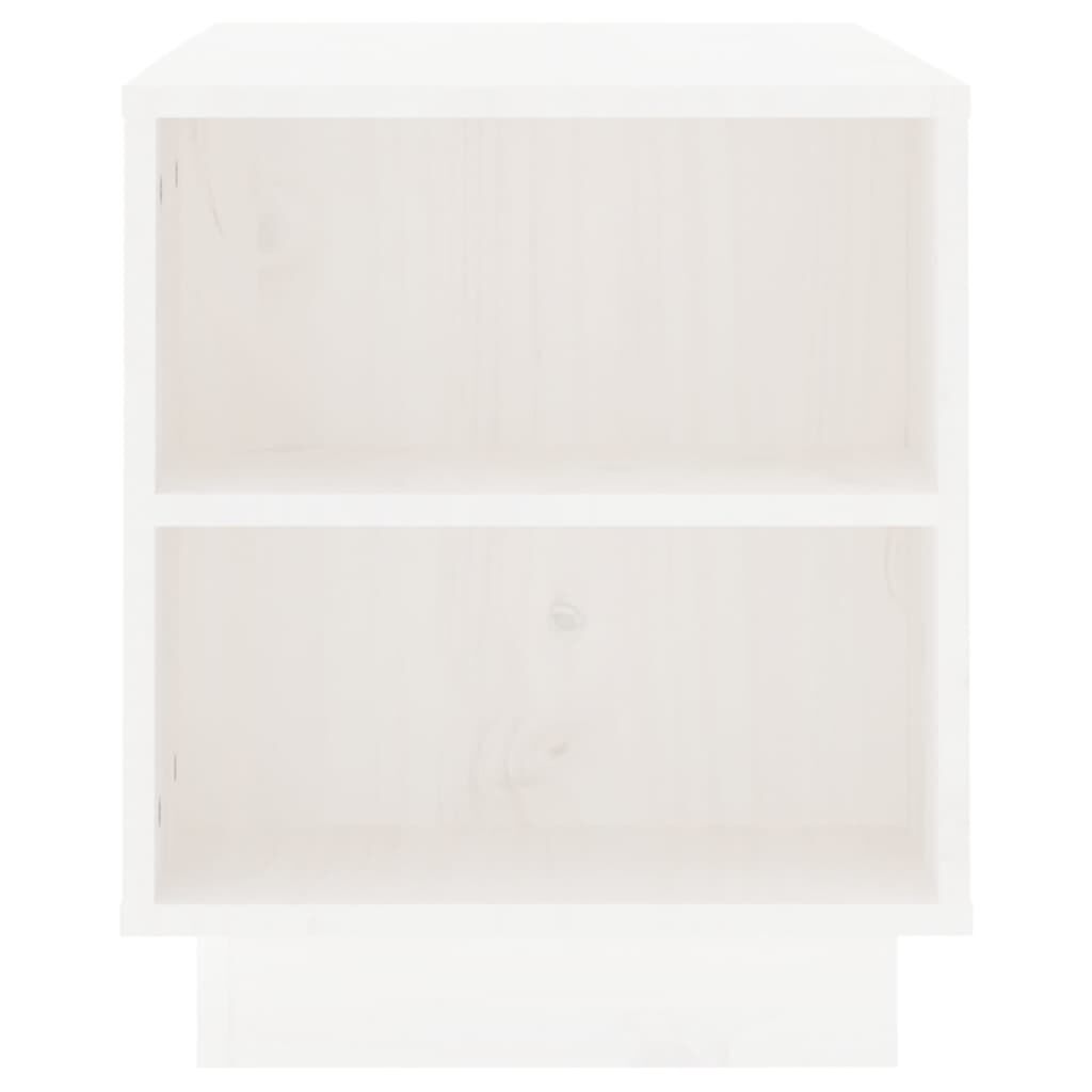 vidaXL Έπιπλο Τηλεόρασης Λευκό 110x35x40,5 εκ. από Μασίφ Ξύλο Πεύκου