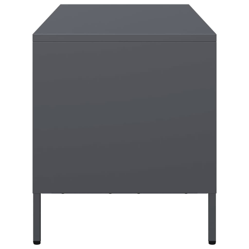 vidaXL Έπιπλο Τηλεόρασης Ανθρακί 101,5x39x43,5εκ. Ατσάλι Ψυχρής Έλασης