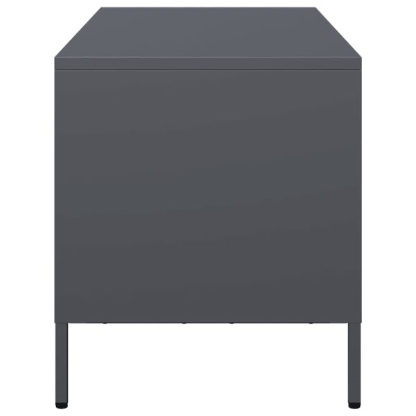 vidaXL Έπιπλο Τηλεόρασης Ανθρακί 101,5x39x43,5εκ. Ατσάλι Ψυχρής Έλασης