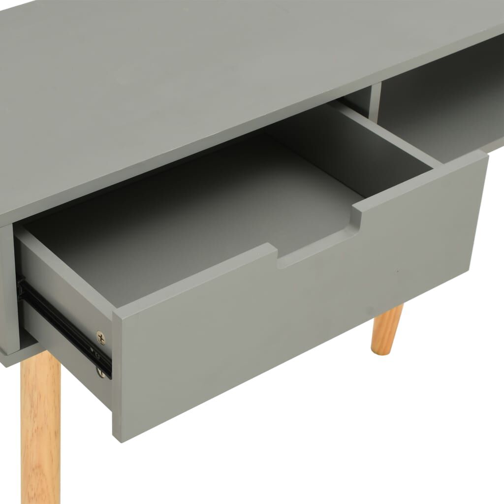 vidaXL Τραπέζι Κονσόλα Γκρι 80 x 30 x 72 εκ. από Μασίφ Ξύλο Πεύκου