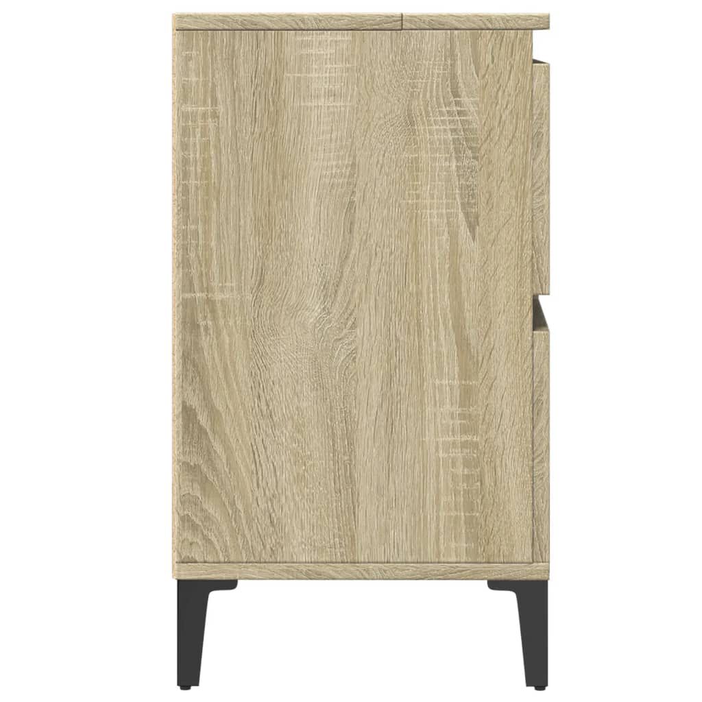vidaXL Ντουλάπι Νιπτήρα Sonoma Δρυς 80x33x60 εκ. Επεξεργασμένο Ξύλο