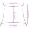 vidaXL Πανί Σκίασης Κρεμ 3/4 x 3 μ. από HDPE 160 γρ./μ²