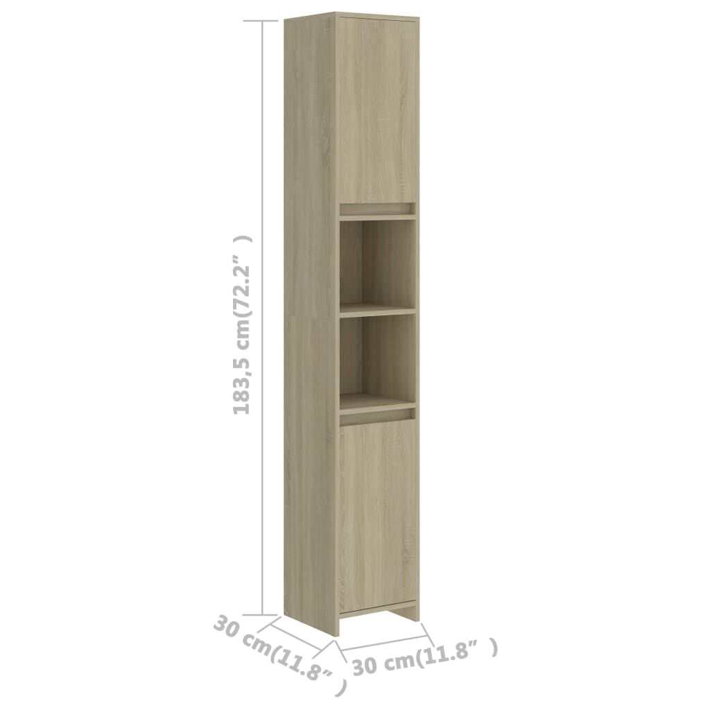 vidaXL Στήλη Μπάνιου Γκρι του Σκυροδέματος 30x30x183,5 εκ. Επεξ. Ξύλο