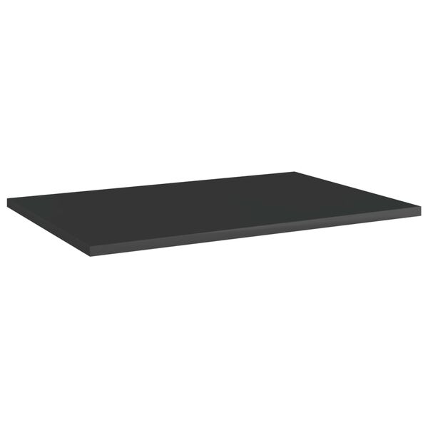 vidaXL Ράφια Βιβλιοθήκης 8 τεμ. Γυαλ. Μαύρο 60x40x1,5 εκ. Μοριοσανίδα