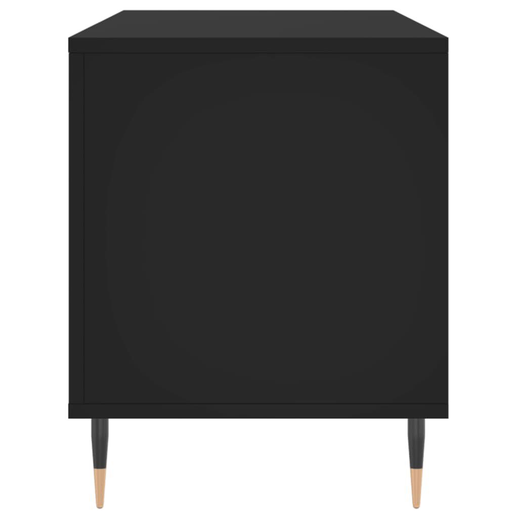 vidaXL Έπιπλο Δίσκων Μαύρο 100 x 38 x 48 εκ. από Επεξεργασμένο Ξύλο