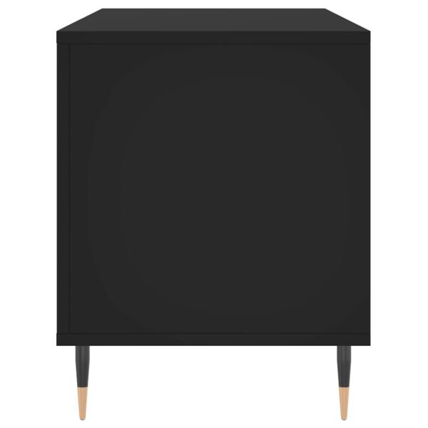 vidaXL Έπιπλο Δίσκων Μαύρο 100 x 38 x 48 εκ. από Επεξεργασμένο Ξύλο