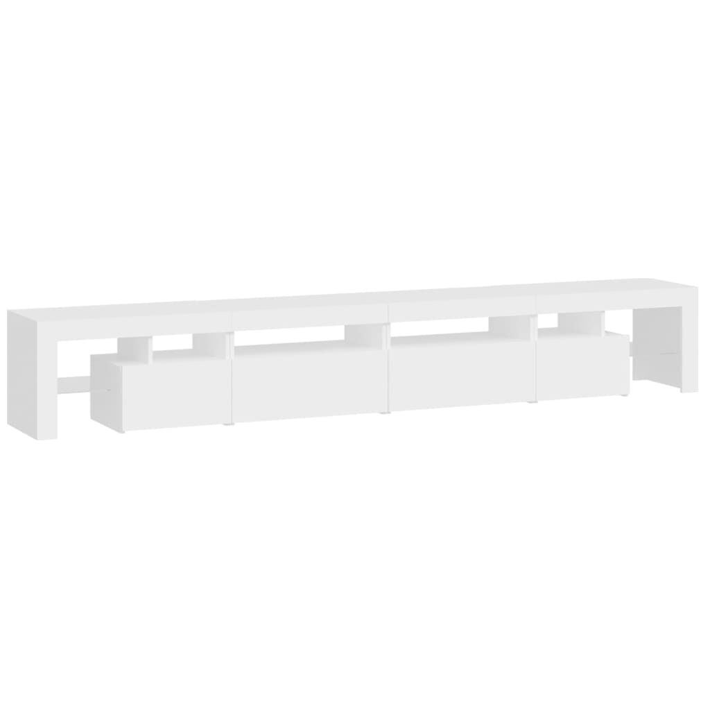vidaXL Έπιπλο Τηλεόρασης με LED Λευκό 260 x 36,5 x 40 εκ.