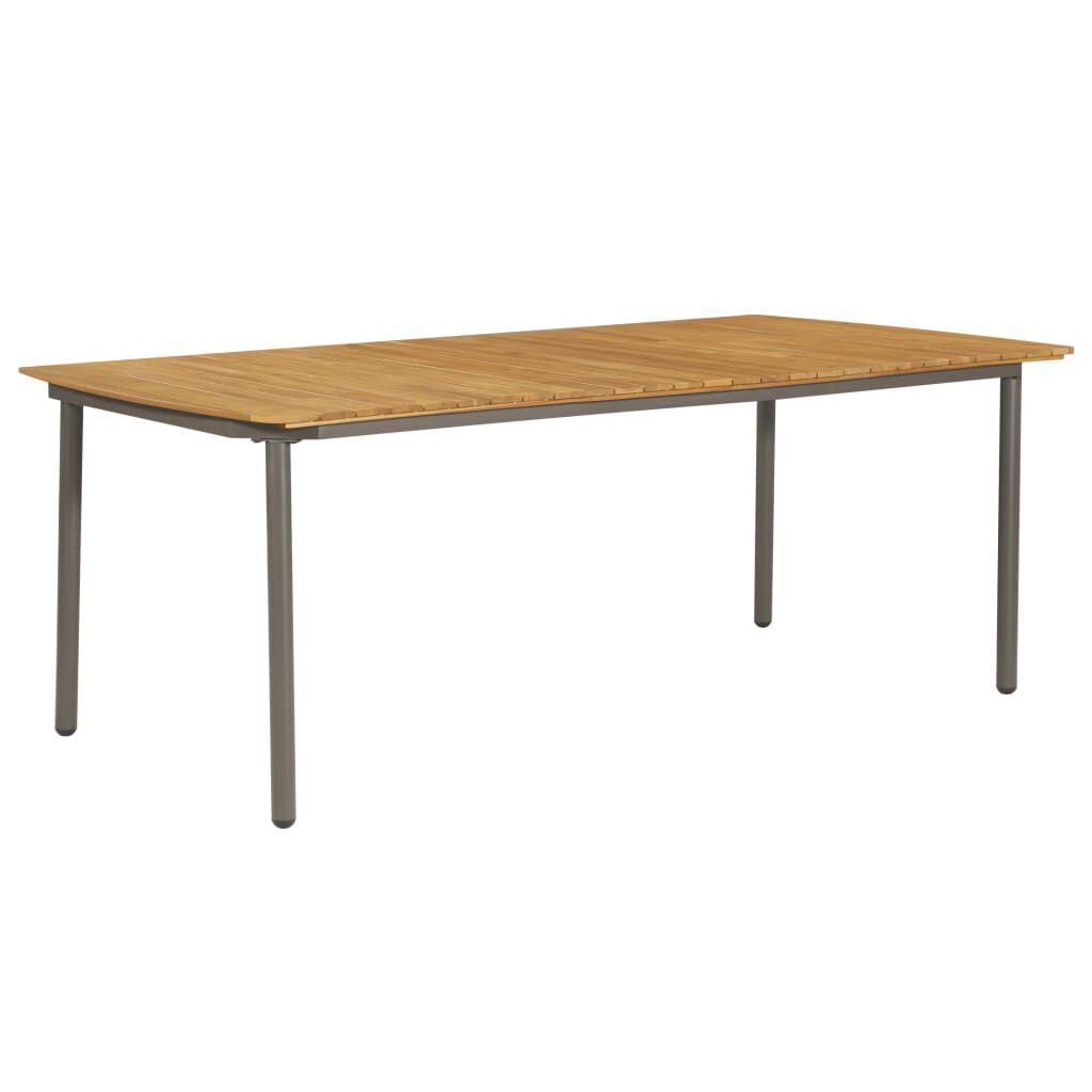 vidaXL Τραπέζι Κήπου 200 x 100 x 72 εκ. Μασίφ Ξύλο Ακακίας / Ατσάλι