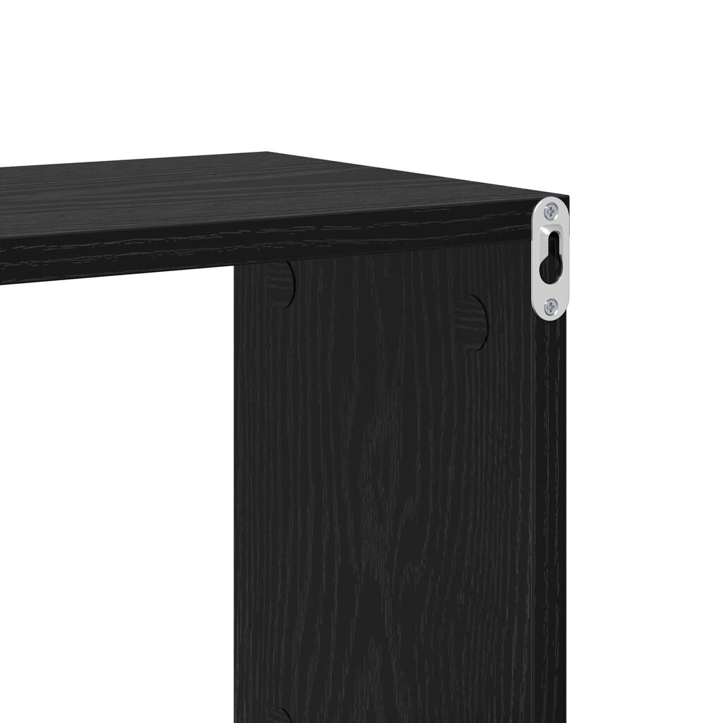 vidaXL Ράφι Τοίχου Μαύρη Δρυς 100x20x53 εκ. Επεξεργασμένο Ξύλο