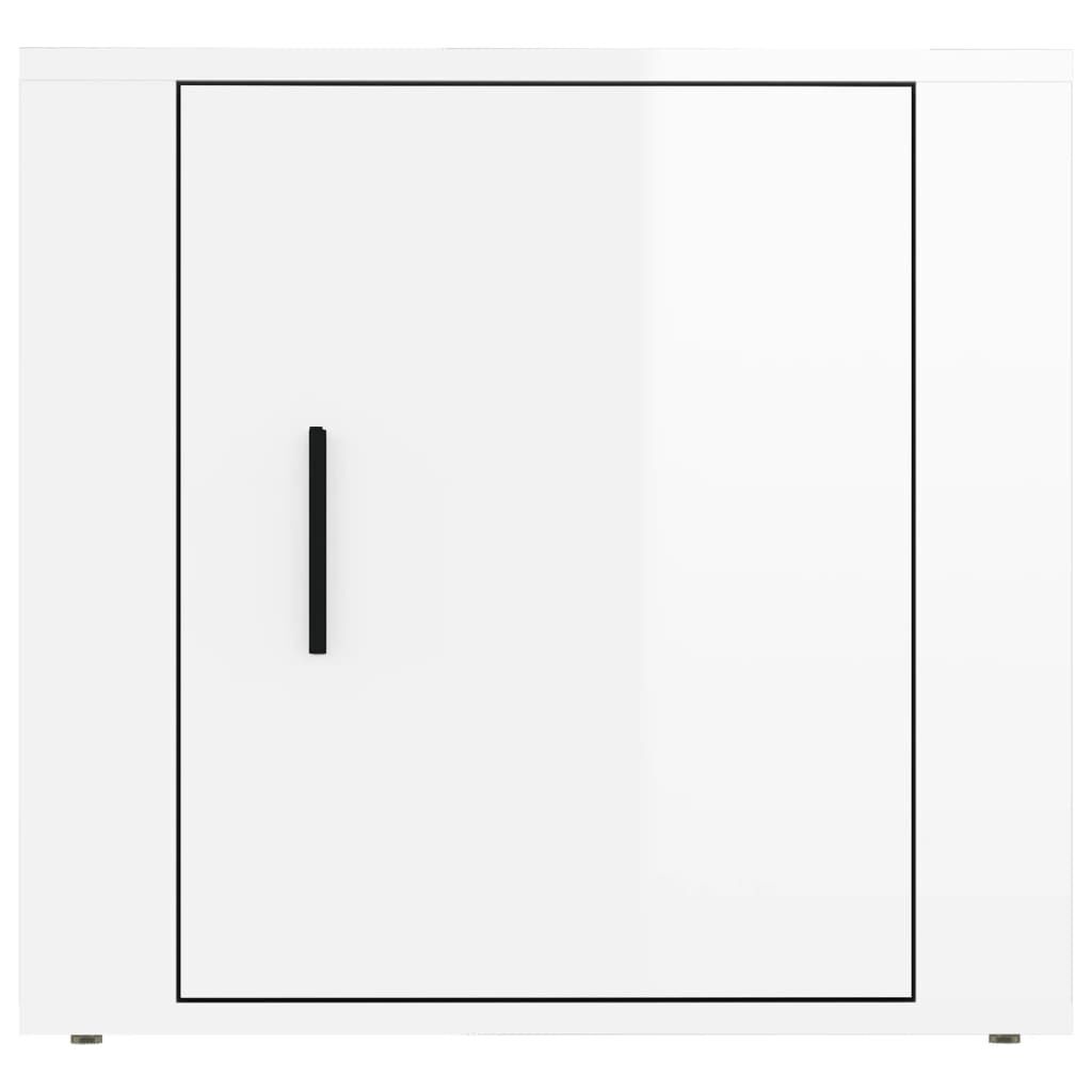 vidaXL Κομοδίνα Γυαλιστερό Λευκό 50 x 39 x 47 εκ.