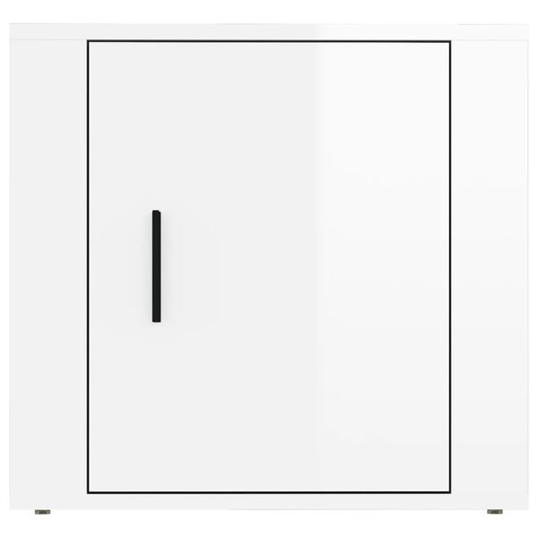 vidaXL Κομοδίνα Γυαλιστερό Λευκό 50 x 39 x 47 εκ.