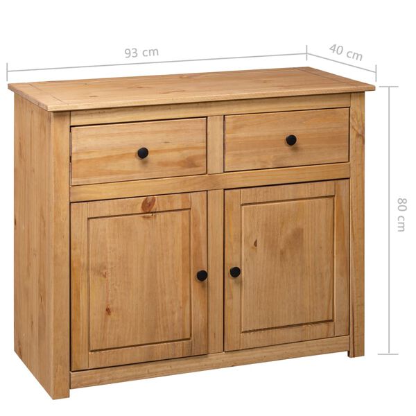 vidaXL Μπουφές 93 x 40 x 80 εκ. από Μασίφ Ξύλο Πεύκου Σειρά Panama