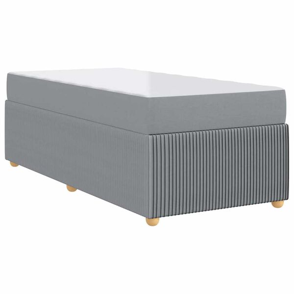vidaXL Σκελετός Κρεβατιού Άλλο Ανοιχτό γκρι 80 x 200 cm ύφασμα