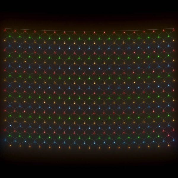 vidaXL Χριστουγεν. Φωτάκια Δίχτυ Πολύχρωμα Εσ./Εξ. Χώρου 3x2μ. 204 LED