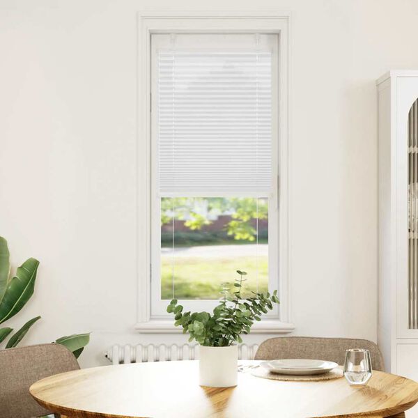 vidaXL Πλισέ περσίδα Λευκό 40x150 cm Πλάτος υφάσματος 39,4 cm