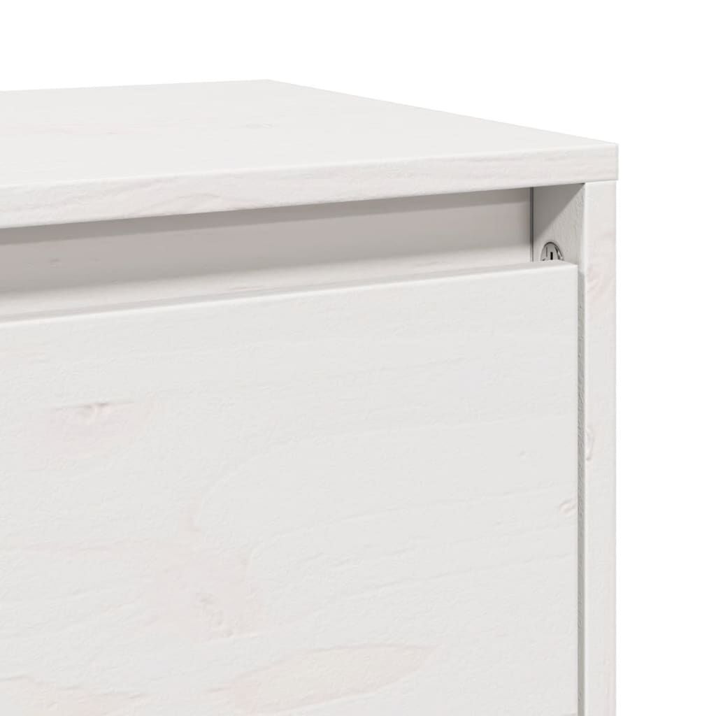 vidaXL Ντουλάπι Τοίχου Λευκό 80 x 30 x 35 εκ. από Μασίφ Ξύλο Πεύκου