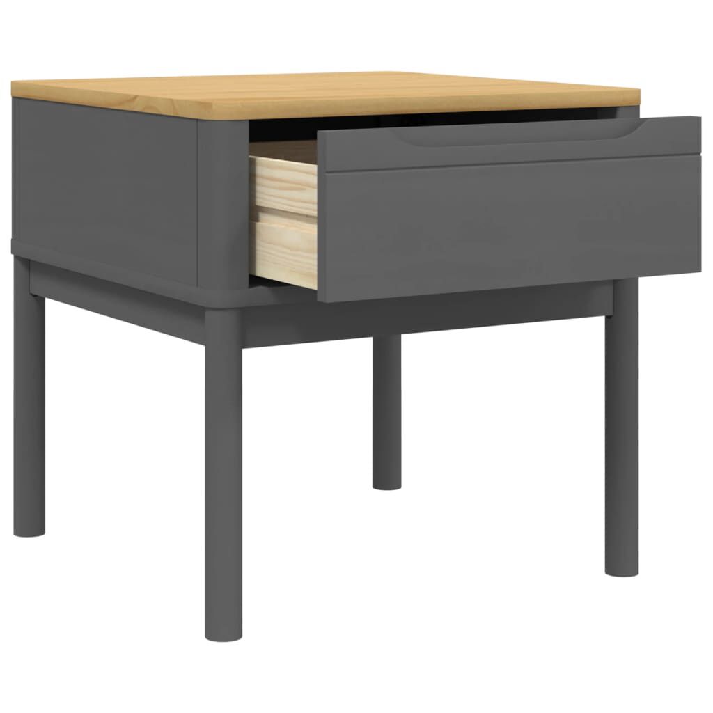 vidaXL Τραπεζάκι FLORO Γκρι 55x55x54 εκ από Μασίφ Ξύλο Πεύκου