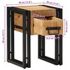 vidaXL End Table Καφέ και Μαύρο 30 x 30 x 40 cm Στερεό ξύλο μάνγκο