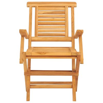 vidaXL Καρέκλες Κήπου Πτυσσόμενες 2 τεμ. 56x63x90 εκ. Μασίφ Ξύλο Teak