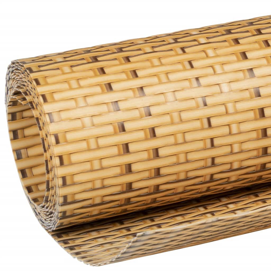 vidaXL Διαχωριστικό Βεράντας Ανοιχτό Καφέ 300x90 εκ. Συνθετικό Ρατάν