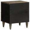 vidaXL κομοδίνο ντουλάπι ανοιχτό γκρι 40x33x46 cm μασίφ ξύλο Mango