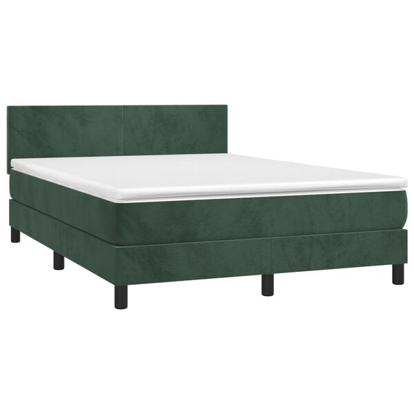 vidaXL &Kappa;&rho;&epsilon;&beta;ά&tau;&iota; Boxspring &mu;&epsilon; &Sigma;&tau;&rho;ώ&mu;&alpha; &Sigma;&kappa;&omicron;ύ&rho;&omicron; &Pi;&rho;ά&sigma;&iota;&nu;&omicron; 140x200&epsilon;&kappa;. &Beta;&epsilon;&lambda;&omicron;ύ&delta;&iota;&nu;&omicron;
