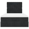 vidaXL Οθωμανικό κρεβάτι με στρώματα Μαύρο 120x200cm Velvet