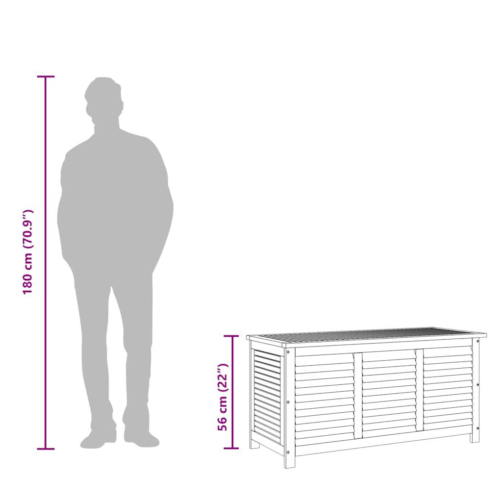 vidaXL Μπαούλο Αποθήκευσης Κήπου 113x50x56 εκ. από Μασίφ Ξύλο Ακακίας