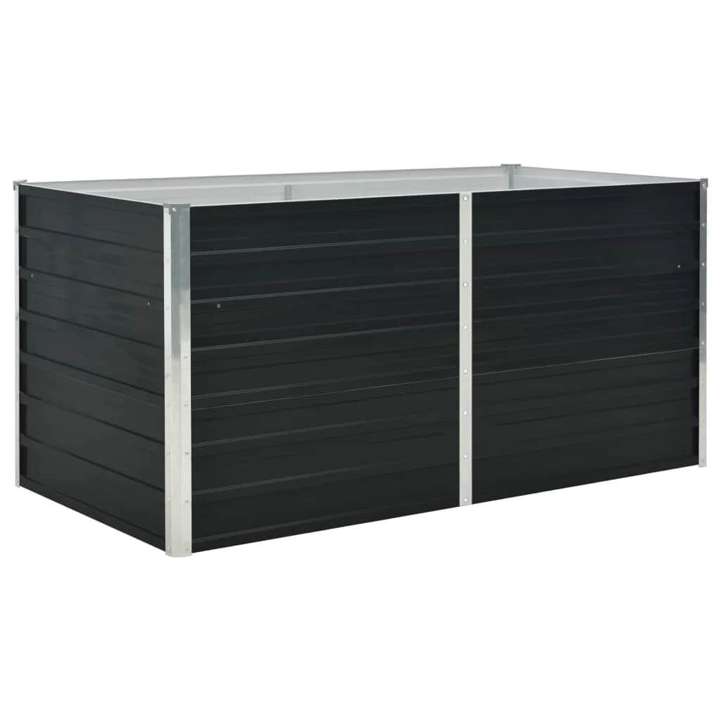vidaXL Ζαρντινιέρα Ψηλή Ανθρακί 160x80x77 εκ. από Γαλβανισμένο Χάλυβα
