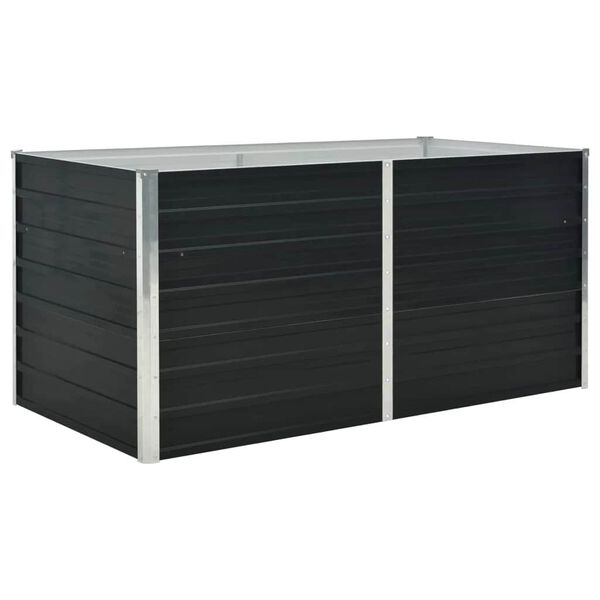 vidaXL Ζαρντινιέρα Ψηλή Ανθρακί 160x80x77 εκ. από Γαλβανισμένο Χάλυβα