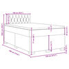 vidaXL Κρεβάτι Boxspring με Στρώμα Σκούρο Καφέ 120x190 εκ Υφασμάτινο