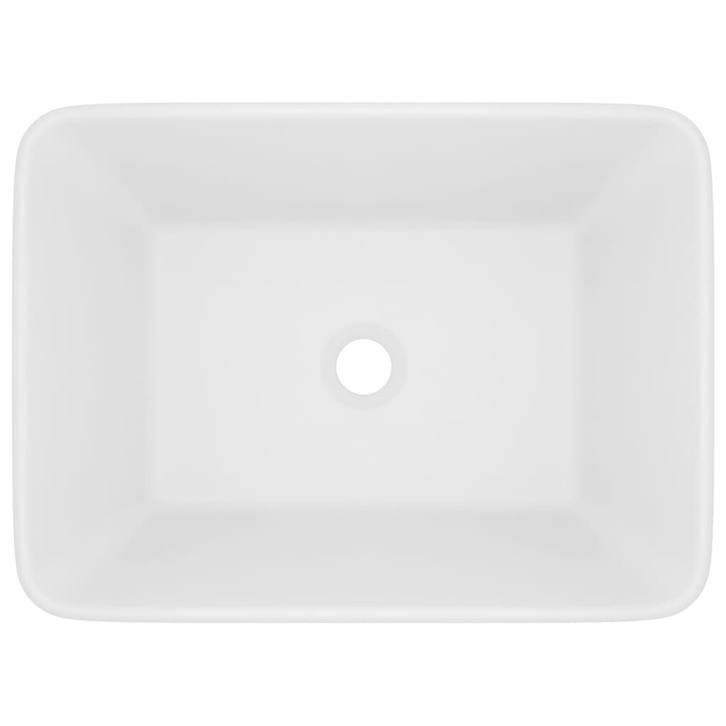 vidaXL Νιπτήρας Πολυτελής Λευκό Ματ 41 x 30 x 12 εκ. Κεραμικός