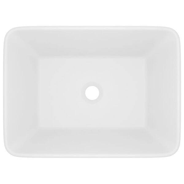 vidaXL Νιπτήρας Πολυτελής Λευκό Ματ 41 x 30 x 12 εκ. Κεραμικός
