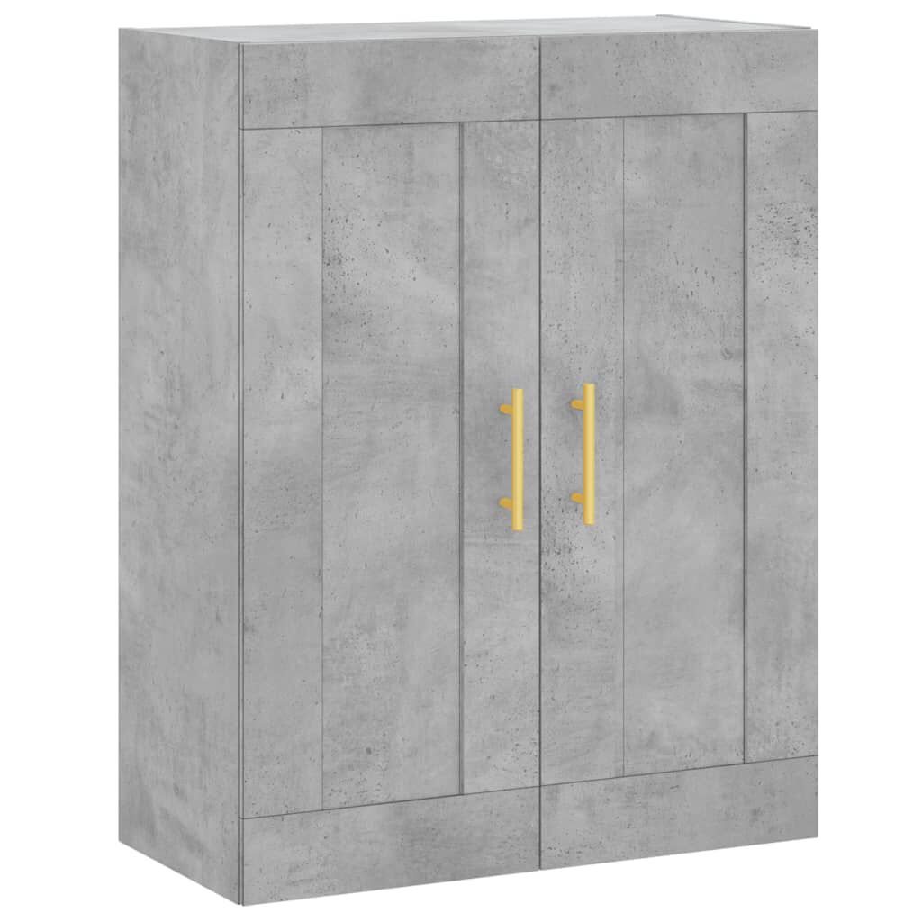 vidaXL Ντουλάπι Επιτοίχιο Γκρι Σκυροδεμ. 69,5x34x90 εκ. Επεξεργ. Ξύλο