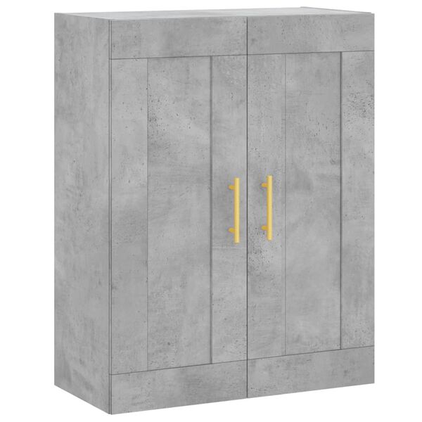 vidaXL Ντουλάπι Επιτοίχιο Γκρι Σκυροδεμ. 69,5x34x90 εκ. Επεξεργ. Ξύλο