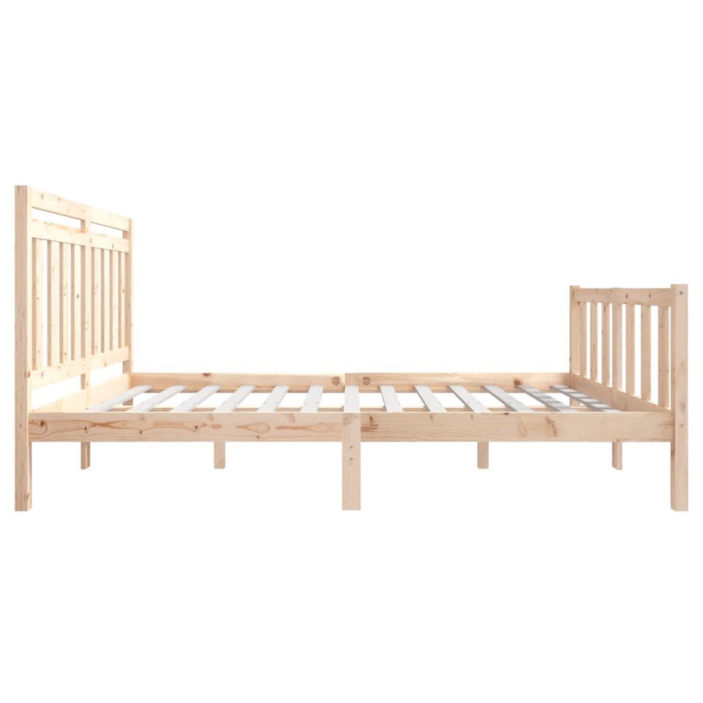 vidaXL Πλαίσιο Κρεβατιού 150 x 200 εκ. Μασίφ Ξύλο King Size