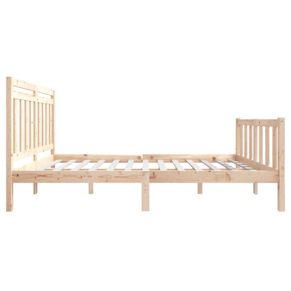 vidaXL Πλαίσιο Κρεβατιού 150 x 200 εκ. Μασίφ Ξύλο King Size