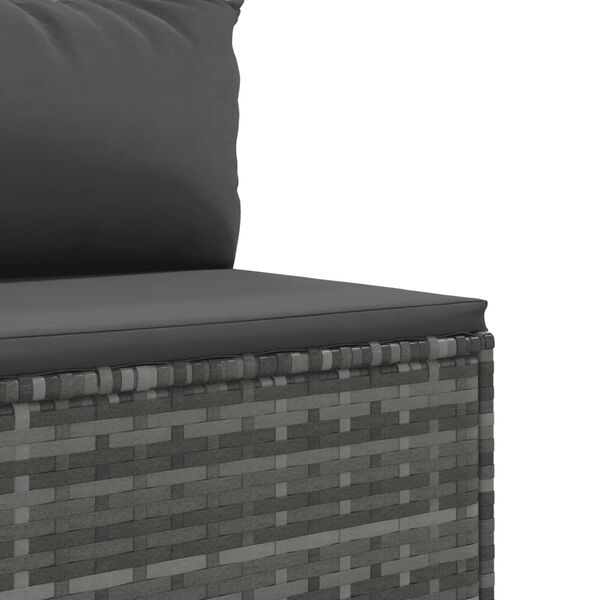 vidaXL Σαλόνι Κήπου 4 Τεμαχίων Γκρι Συνθετικό Ρατάν με Μαξιλάρια