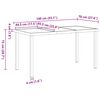 vidaXL Σέτ φαγητού για κήπο 5 pcs Μαύρο 140 x 70 x 73 cm