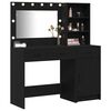 vidaXL Τραπέζι περιποίησης με συρτάρι 2 pcs Μαύρο 78.5 x 41 x 135 εκ