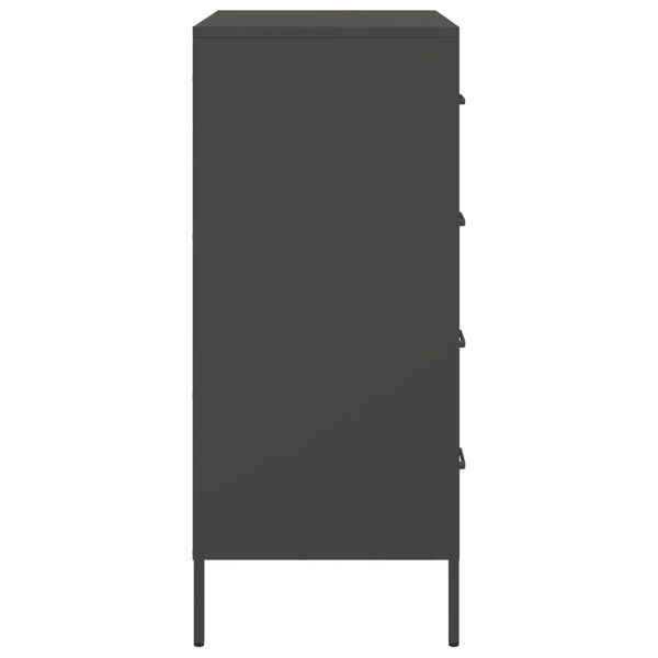 vidaXL Ντουλάπι Μαύρο 68x39x89 εκ. από Ατσάλι