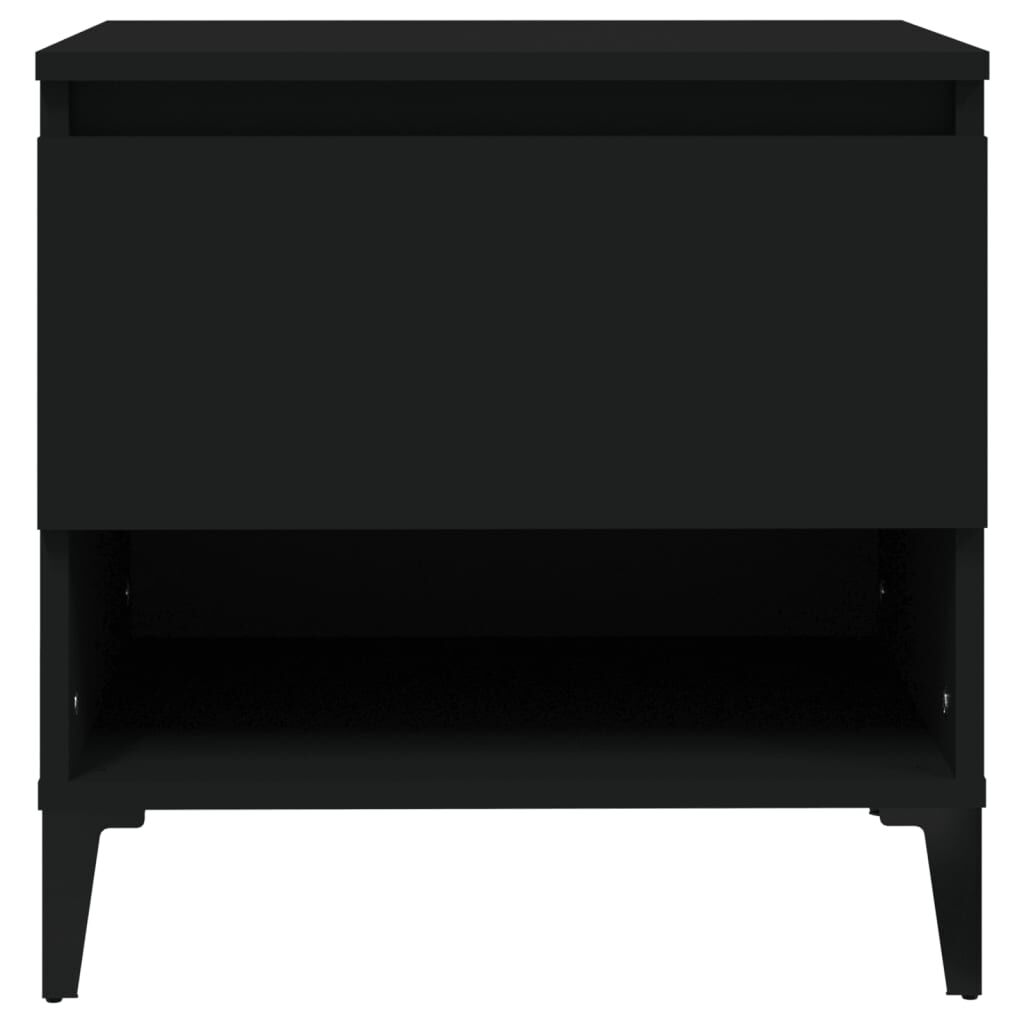 vidaXL Βοηθητικό Τραπέζι Μαύρο 50x46x50 εκ. από Επεξεργασμένο Ξύλο
