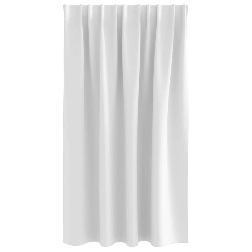 vidaXL Κουρτίνες με κουρτίνες 2 pcs Φωτεινό λευκό Πολυεστέρας